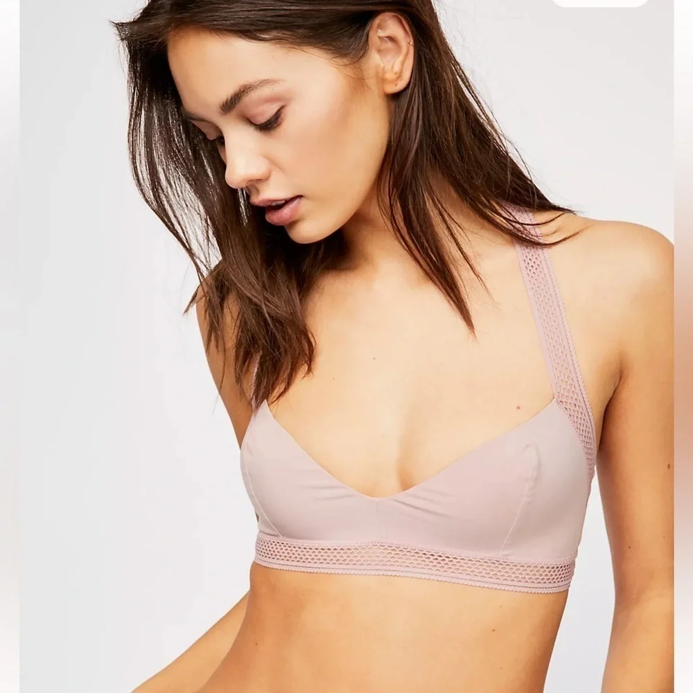 Free People Intimately Layla Bralette Size Small In Antique Pink